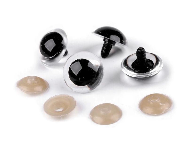 Safety eyes 10 mm, transparent